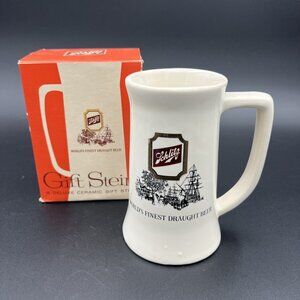 Vintage Schlitz Beer Mug Ceramic Tankard Milwaukee - "World's Finest Beer" w/Box